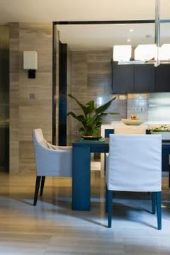 Nice dining room Stock Photos