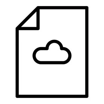 Nice Document Cloud Icon design Template Stock Illustration