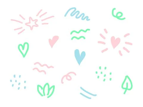 Nice doodle pattern Illustrazione stock