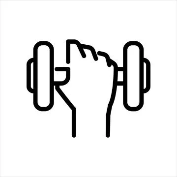 This is a Nice Dumbbell Icon Design Stock Illustration
