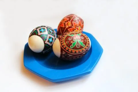 Nice easter eggs with patterns Stock Photos