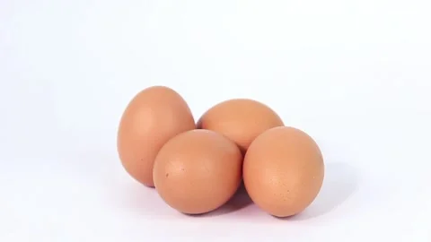 Nice eggs on white background used cooking Stock-Footage 200383561