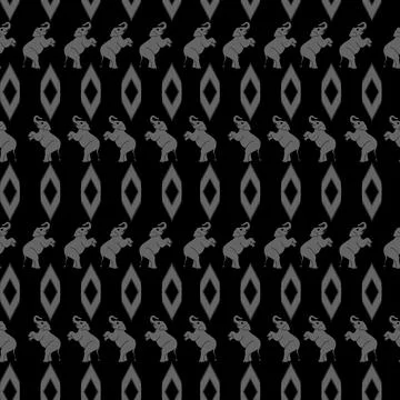 Nice elephant pattern in Asian style Stock Illustration