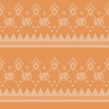 Nice elephant pattern in Asian style 스톡 일러스트