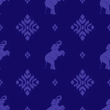 Nice elephant pattern in Asian style 스톡 일러스트