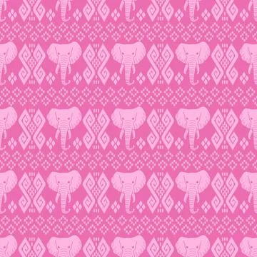 Nice elephant pattern in Asian style 스톡 일러스트