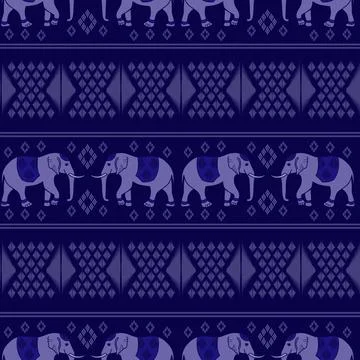 Nice elephant pattern in Asian style 스톡 일러스트