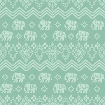 Nice elephant pattern in Asian style 스톡 일러스트