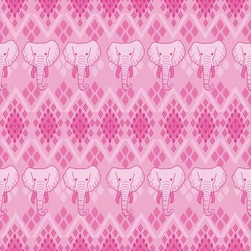 ืnice elephant pattern in Asian style 스톡 일러스트