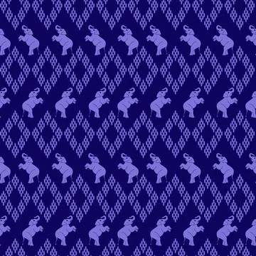 Nice elephant pattern in Asian style 스톡 일러스트