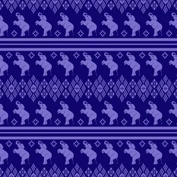 Nice elephant pattern in Asian style 스톡 일러스트