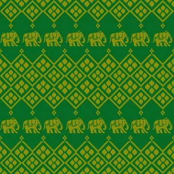 Nice elephant pattern in Asian style 스톡 일러스트