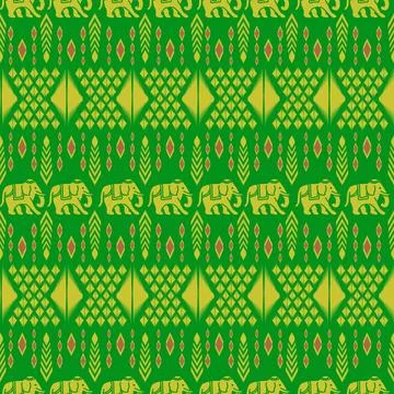 Nice elephant pattern in Asian style 스톡 일러스트