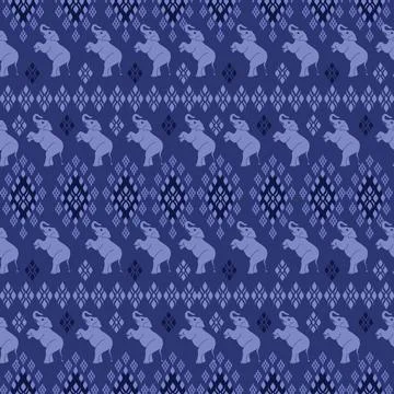 Nice elephant pattern in Asian style 스톡 일러스트