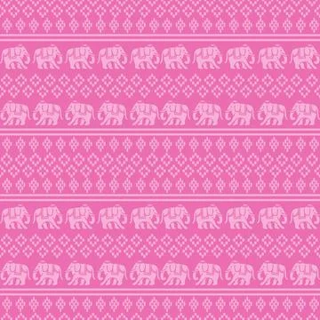 Nice elephant pattern in Asian style 스톡 일러스트