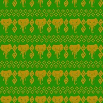 Nice elephant pattern in Asian style 스톡 일러스트