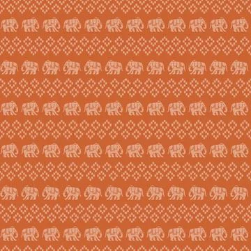 Nice elephant pattern in Asian style 스톡 일러스트