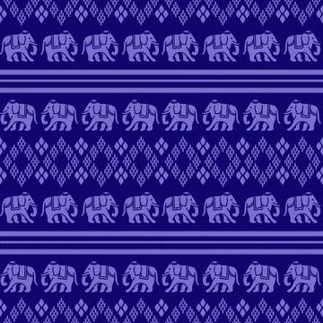 Nice elephant pattern in Asian style 스톡 일러스트