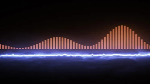 Nice Equalizer For Music Video With Electric Energy Line Stock Footage 146840839