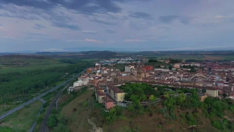 Nice Evening Over Haro Town, Spain Stock Footage 244933112