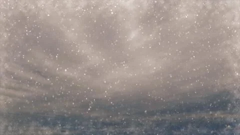 Nice falling snow on clouds on sky backdrop - photo of nature Stock Photos