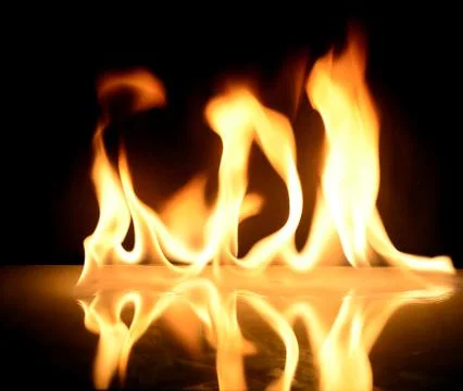 Nice fire in a fire place Stock Photos