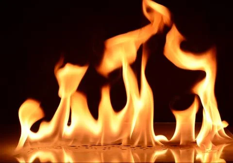 Nice fire in a fire place Foto stock