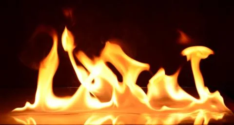 Nice fire in a fire place Stock Photos