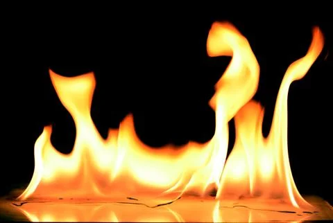 Nice fire in a fire place Stock Photos