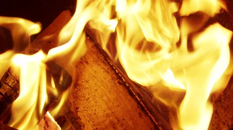 Nice fireplace in the evening Stockbeeldmateriaal 42254123