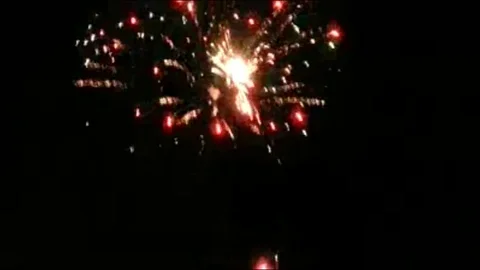 Nice Fireworks in the sky at night Stock Footage 114182090