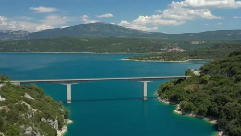 Nice Flight over Lake Sainte-croix, France Stock Footage 231164299