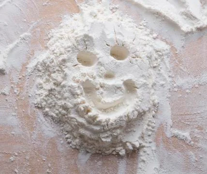 Nice flour face Stock Photos