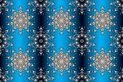 Nice flower raster pattern. Colour Spring Theme seamless pattern Background. Fla Stock Illustration