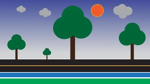 Nice Forest Schene Nice to see Stock Illustration