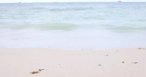 Nice gentle ocean waves blue waters and sky. Stock Footage 242286825