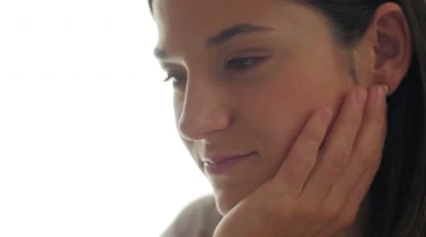 Nice girl chatting close up Stock-Footage 49832845