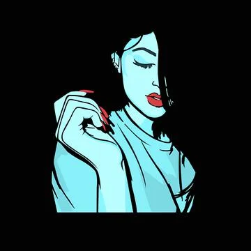 Nice Girl Stock Illustration