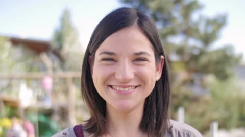 Nice girl smiling in camera Stock Footage 49830227
