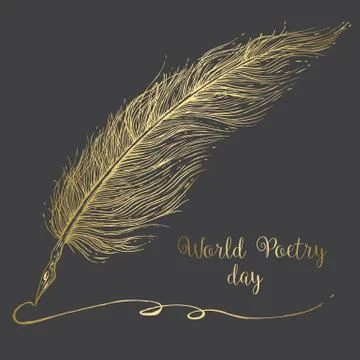 Nice graphic feather Stock Illustration