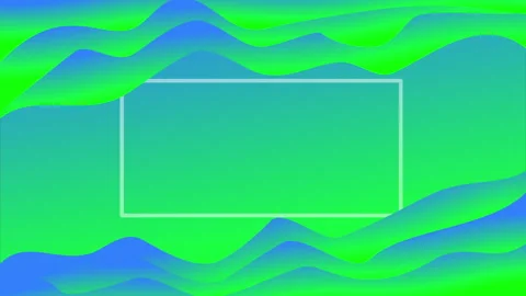 Nice green background animation with gradation waves in blue green. Stock Footage 312648399