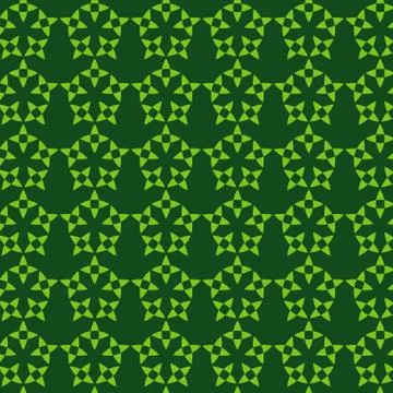 Nice Green Pattern Design Template 库存插图