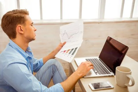 Nice guy home Stock Photos
