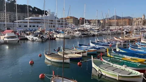 Nice Harbour, Nice Port Stock Footage