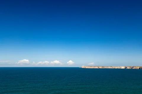Nice horizontal view on the ocean with cliffs Stock Photos