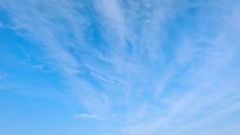 Nice huge bright clouds in the blue sky background - photo of nature Stock Photos