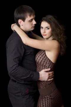 Nice hugging couple Stock Photos