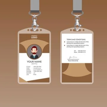 Nice ID Card Design Template Stock Illustration