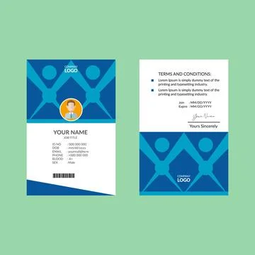 Nice ID Card Design Template Stock Illustration