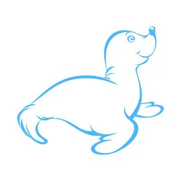 A nice illustrated seal Illustrazione stock